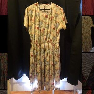 Vintage floral print dress